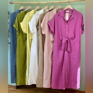 Made in Italy Puro Lino Maxi Dress